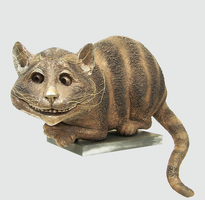 Cheshire Cat Bronze Garden Sculpture